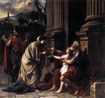 Jean-Louis David, Blisaire demandant l'aumne (1780) 