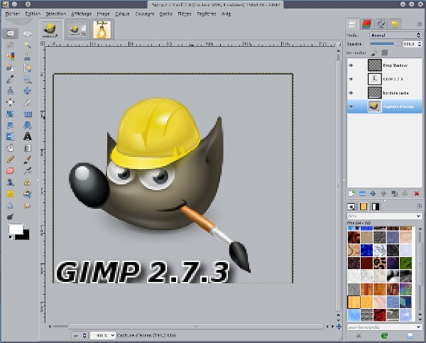 GIMP 2.7 version fentre unique