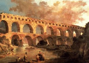 Hubert Robert (1733-1808) Le Pont du Gard