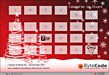 Calendrier de l'Avent par ByteCode  informatique libre