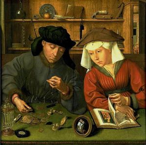 Quinten Metsys - Le Changeur et sa femme (1514)