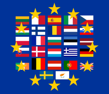 Drapeau européen fusionné avec les drapeaux de ses pays membres