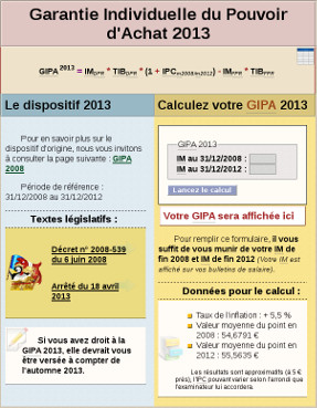 Calculez votre GIPA 2013 Calculez votre GIPA 2013