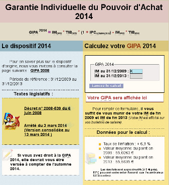 Calculatrice GIPA 2014 Calculatrice GIPA 2014